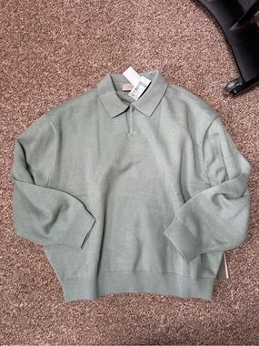 Fear Of God Essentials Gray Green Sweater